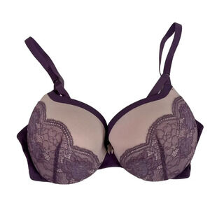 Maidenform‎ 34D Purple Lace Padded Bra